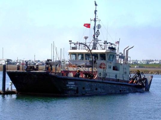 SANDWICK - 1972 after her conversion from landing craft to WID