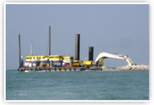 Nord backhoe dredger