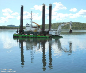 Lisa F backhoe dredger