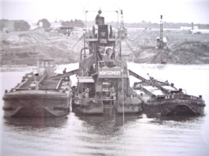 Montgomery steam bucket dredger