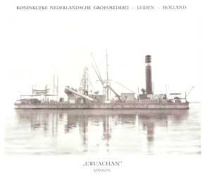 Cruachan - barge unloading and suction dredger