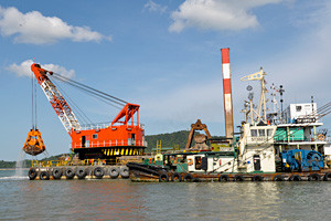 Janus clamshell dredger and rockbreaker