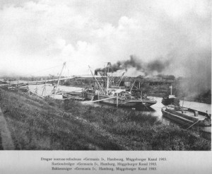 Germania I barge unloading dredger