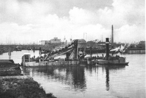 Stroomdieper bucket dredger (photo = example)