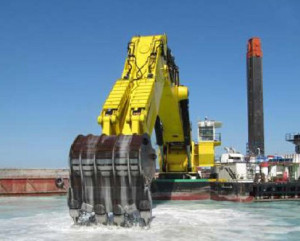 Red October - backhoe dredge