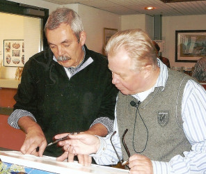 Samen met Hans Wijn conservator Nationaal Baggermuseum