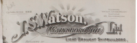 Letterhead from J.S. Watson  Gainborough