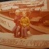 Me with my sister in front of the boat in Volendam 1977 | Image by k ten hoove